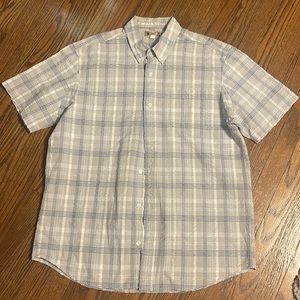 Duluth Trading Co men’s textured shirt sleeve- button down.